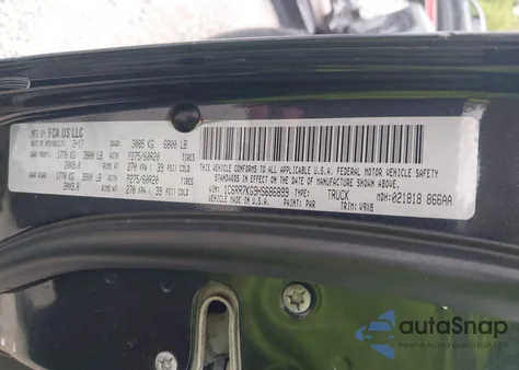 2017 Ram 1500 Express 4X4 5'7 Box from USA, damaged, VIN 1C6RR7KG9HS686899